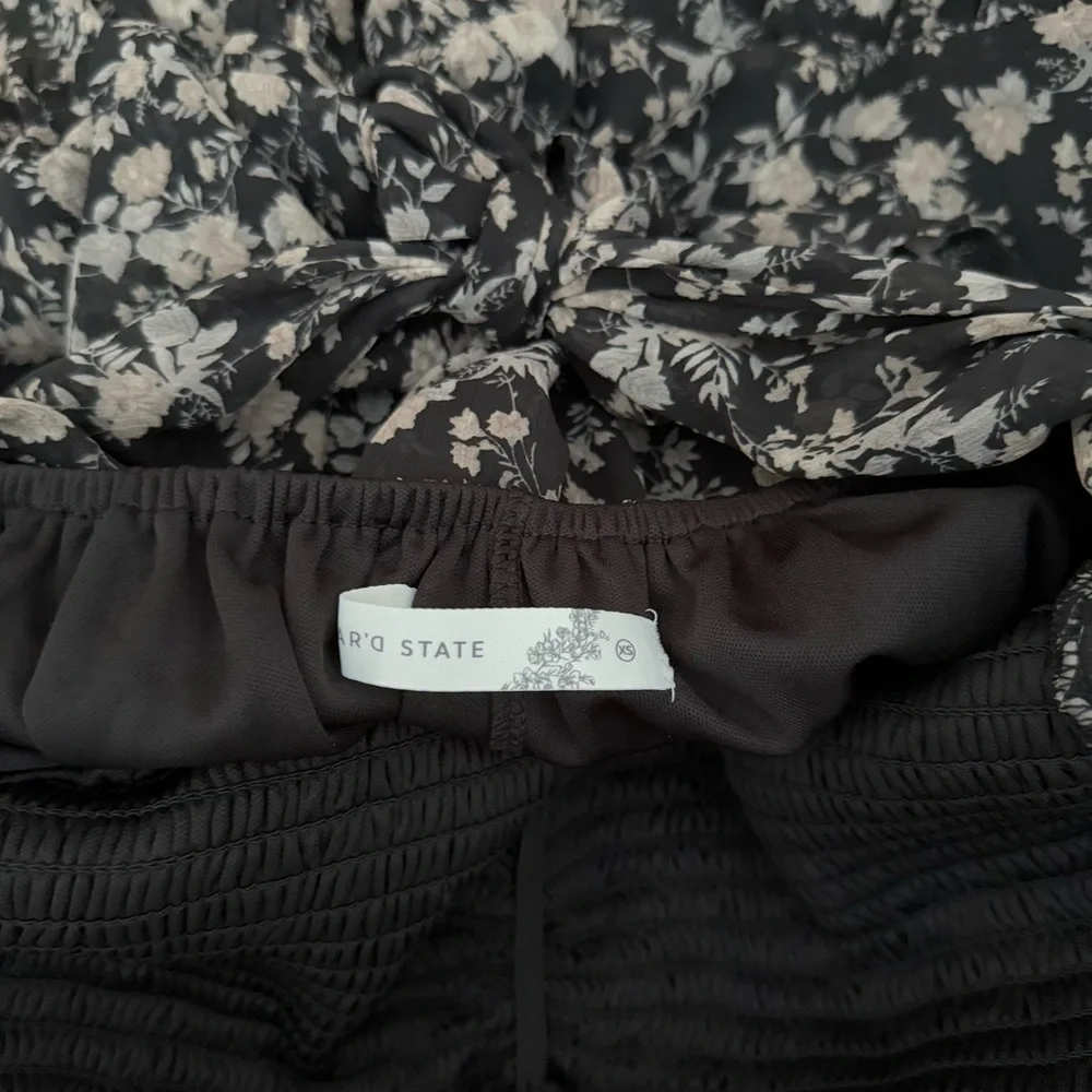 Altar’d State XS Brentwood Floral Mini Dress Whimsigoth Smock Bustier babydoll - Picture 8 of 10